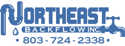 Northeast Backflow logo with phone number 803-724-2338